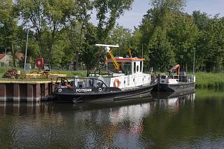 18. 8. 2012. Brandenburg. Havelkanal. Boot der Schifffahrtspolizei. Hafen