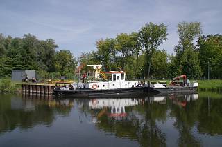 18. 8. 2012. Brandenburg. Havelkanal. Boot der Schifffahrtspolizei. Hafen